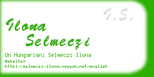ilona selmeczi business card